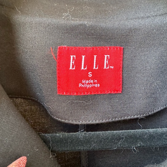 ELLE Black Blazer Jacket with Ruffles - Picture 3 of 4